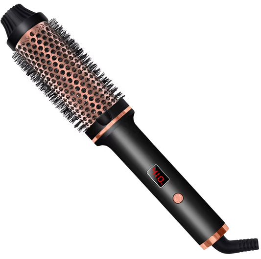 3 in 1 Ionic Hair Curler Straightener Professional Curling Iron Heated Hair Styling Brush Anti-Scald Hair Comb Brush Curl Wand